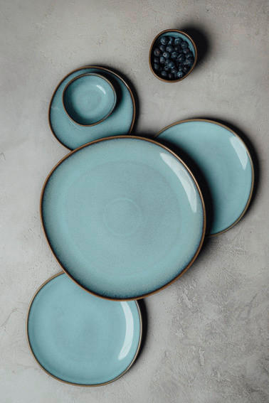 SERVIERPLATTE - Blau/Braun, LIFESTYLE, Keramik (32/31,5/3cm) - like.Villeroy & Boch