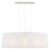 HÄNGELEUCHTE 77/23/140 cm  - Klar/Weiß, Design, Kunststoff/Textil (77/23/140cm) - Globo