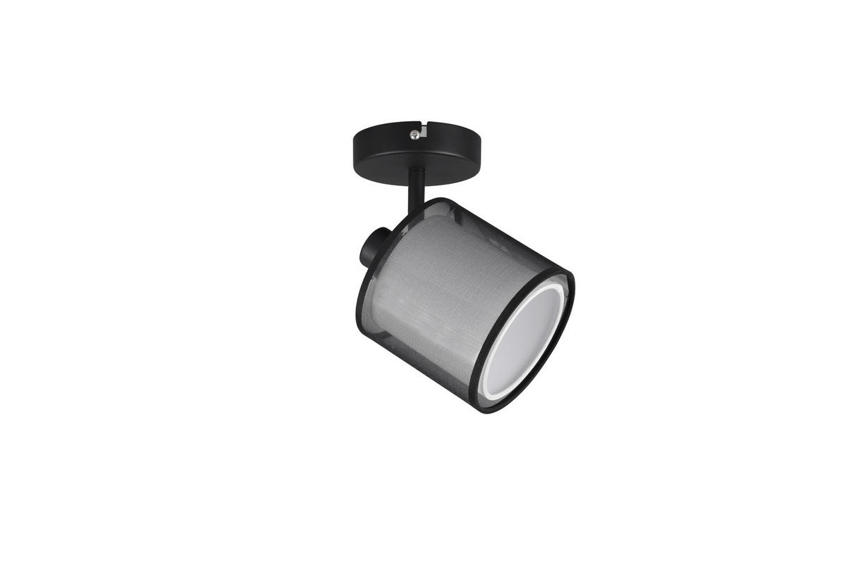 STRAHLER Burton 12,5/19,5/18,5 cm   - Schwarz/Grau, Basics, Textil/Metall (12,5/19,5/18,5cm) - Trio Leuchten