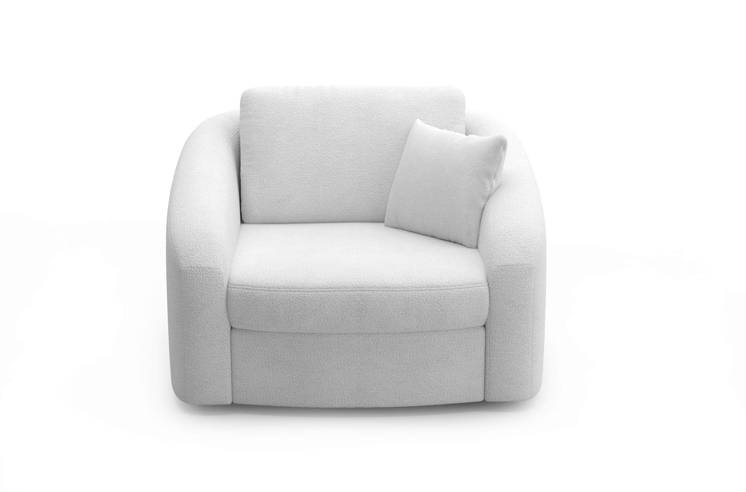SESSEL in Flachgewebe Silberfarben  - Silberfarben/Schwarz, Modern, Kunststoff/Textil (116/88/104cm) - Sit & More