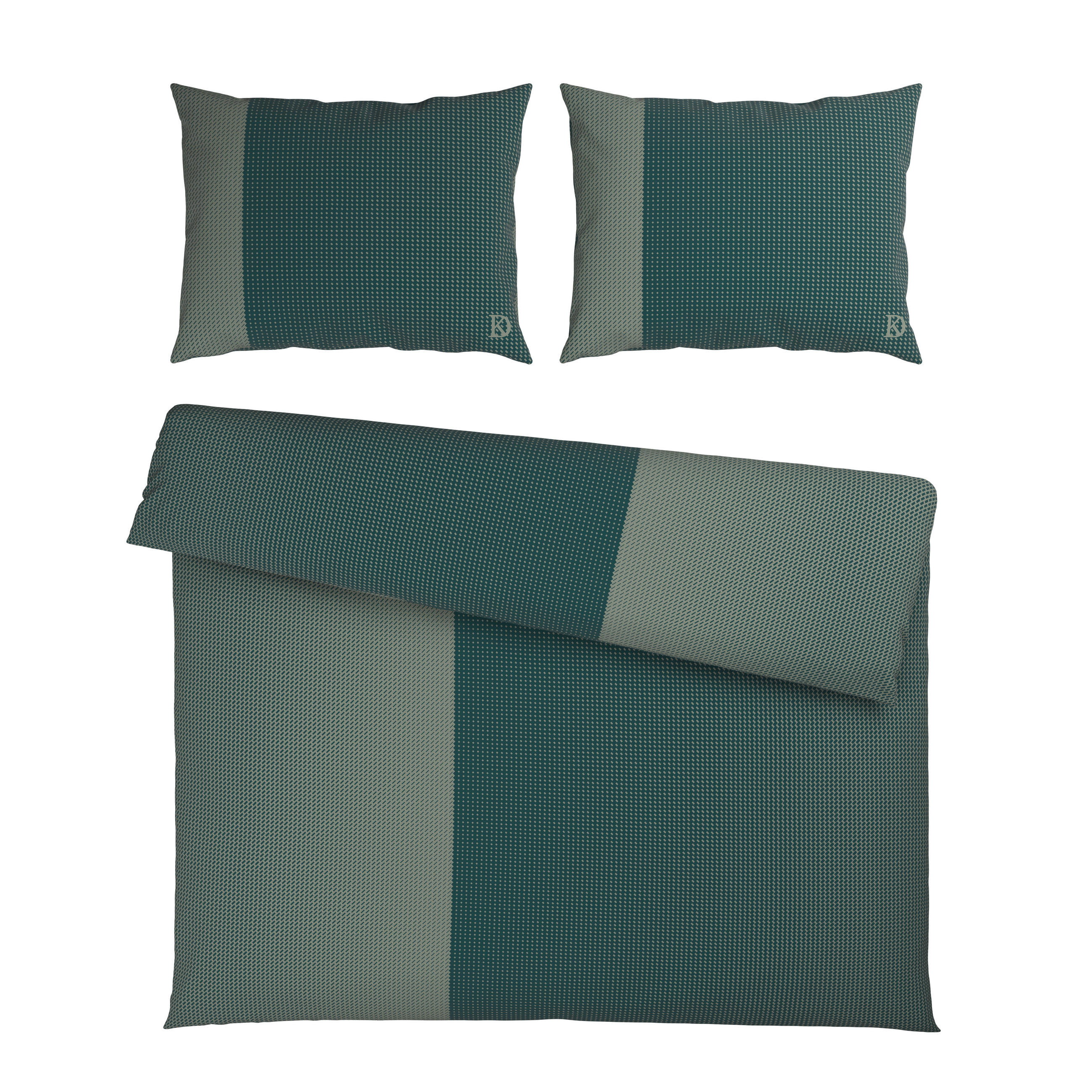 BETTWÄSCHE 3-teilig Satin 200/200 cm  - Grün, Design, Textil (200/200cm) - Dieter Knoll