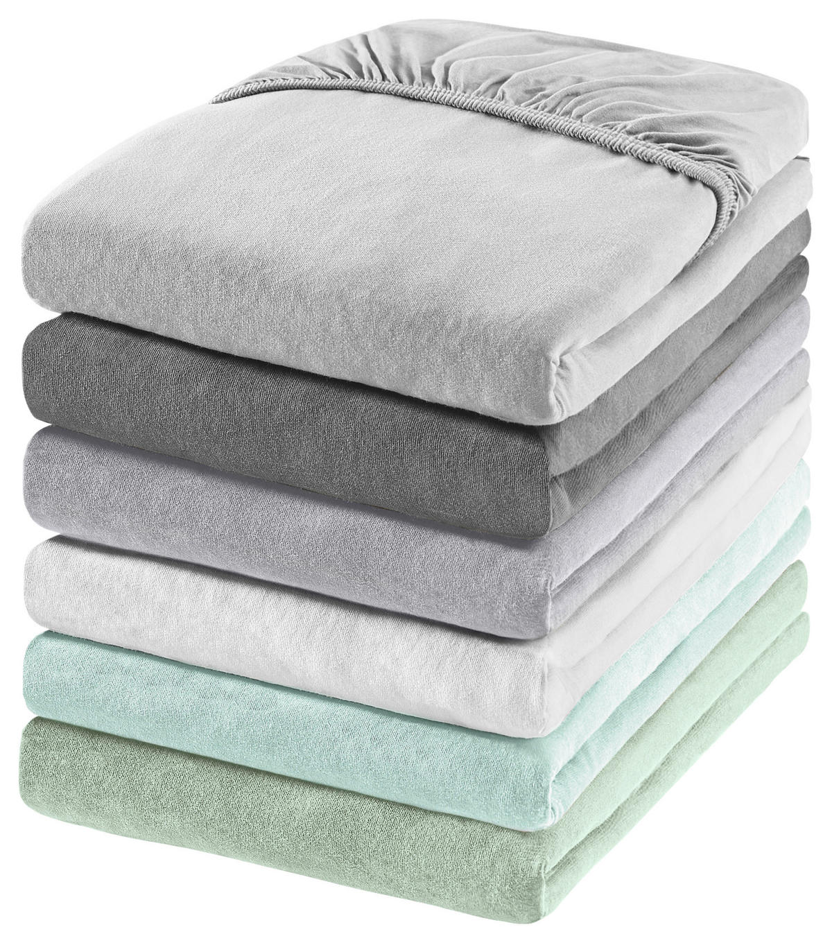 SPANNBETTTUCH FLORENZ Jersey  - Weiß, Basics, Textil (90-100/200-220cm) - Novel