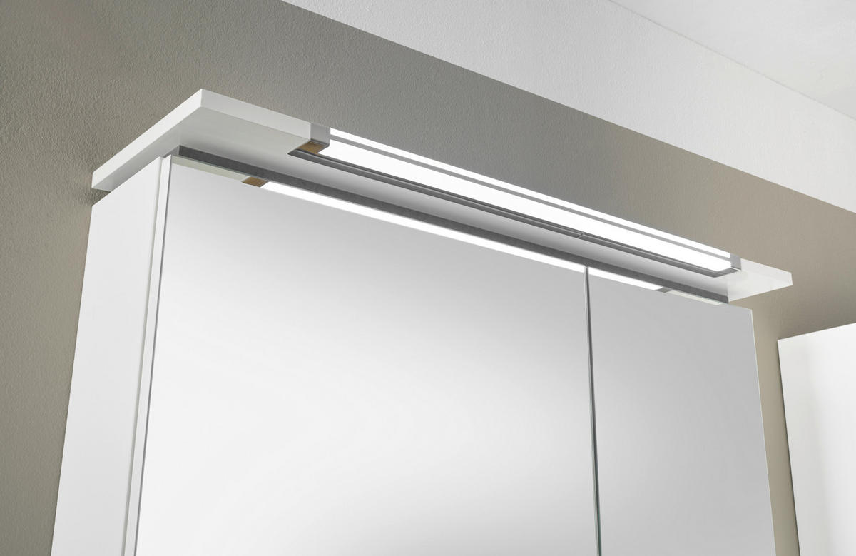 BADEZIMMER 3-teilig  in 81 cm  - Weiß/Grau, Design, Glas/Holzwerkstoff (81cm) - Musterring