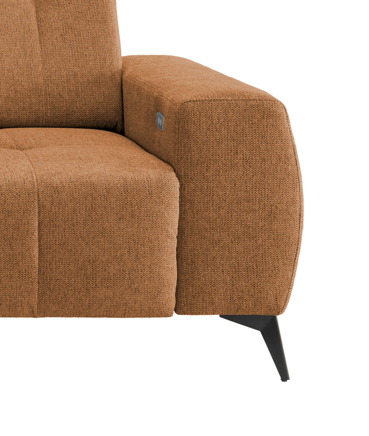 ECKSOFA in Chenille Currygelb  - Currygelb/Schwarz, Modern, Textil/Metall (180/258cm) - Livetastic