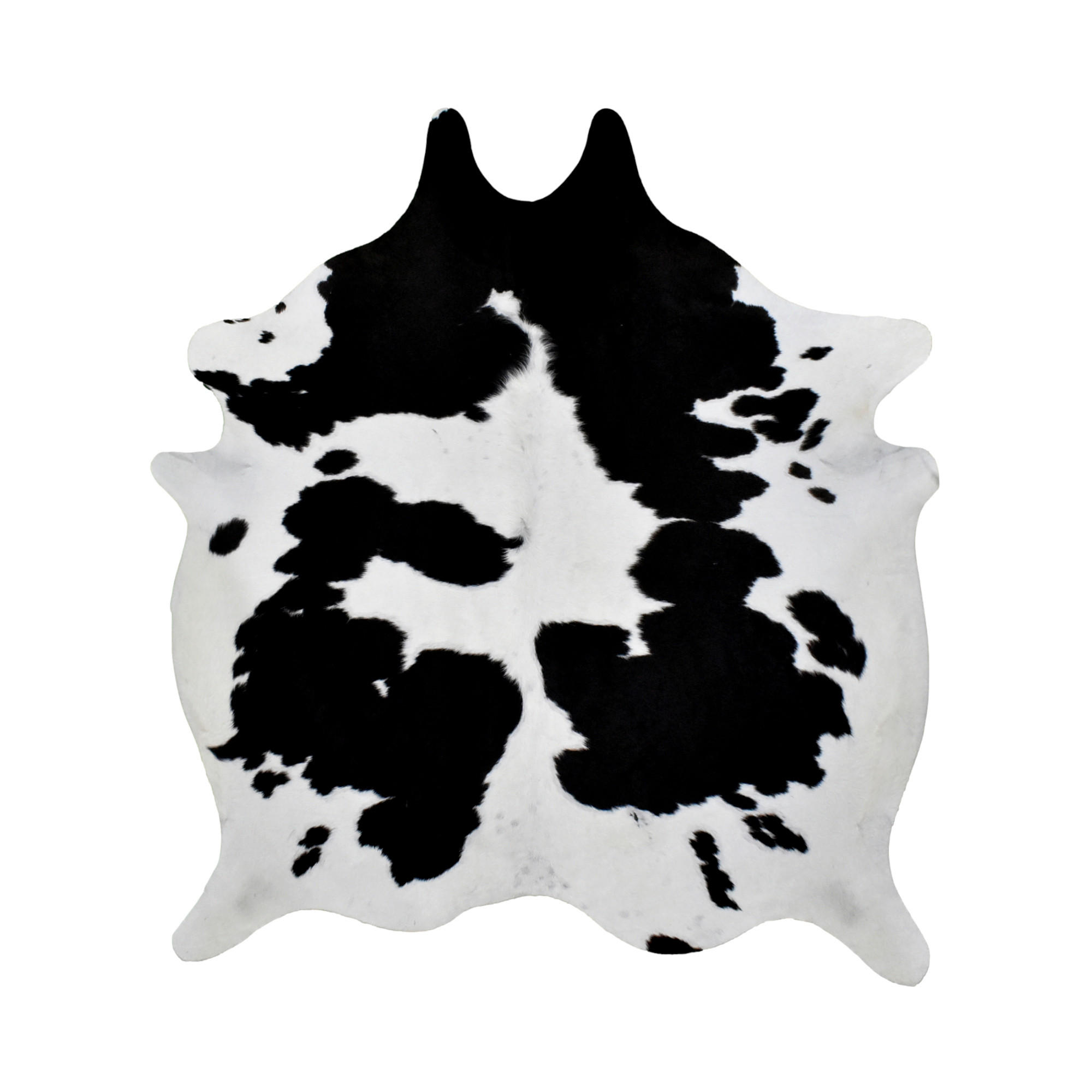 RINDERFELL Schwarz, Weiß  - Schwarz/Weiß, Natur, Leder/Fell (3-4qm) - Linea Natura
