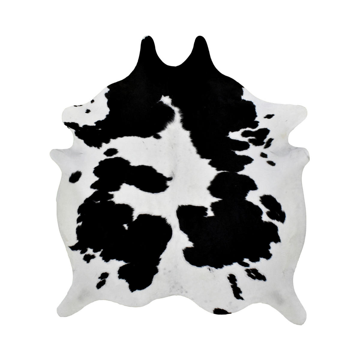 RINDERFELL Schwarz, Weiß  - Schwarz/Weiß, Natur, Leder/Fell (3-4qm) - Linea Natura