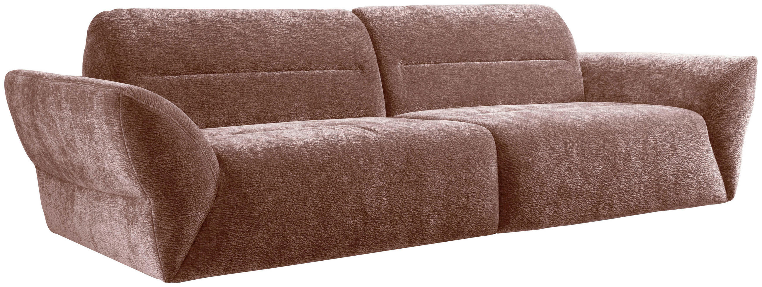 BIGSOFA Chenille Rosa  - Schwarz/Rosa, KONVENTIONELL, Kunststoff/Textil (300/91/116cm) - Cantus