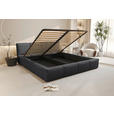POLSTERBETT 140/200 cm,  in Anthrazit, Lattenrost, Bettkasten,  - Anthrazit/Schwarz, Design, Holz/Textil (140/200cm) - Xora