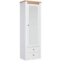 PREDSIEŇOVÁ SKRIŇA, farba duba, farba smrekovca, biela, 62,2/196,5/42,5 cm - farba smrekovca/čierna, Basics, kov/kompozitné drevo (62,2/196,5/42,5cm) - Landscape