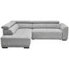 ECKSOFA  in Struktur Hellgrau  205/284 cm  - Hellgrau/Schwarz, Design, Kunststoff/Textil (205/284cm) - Xora