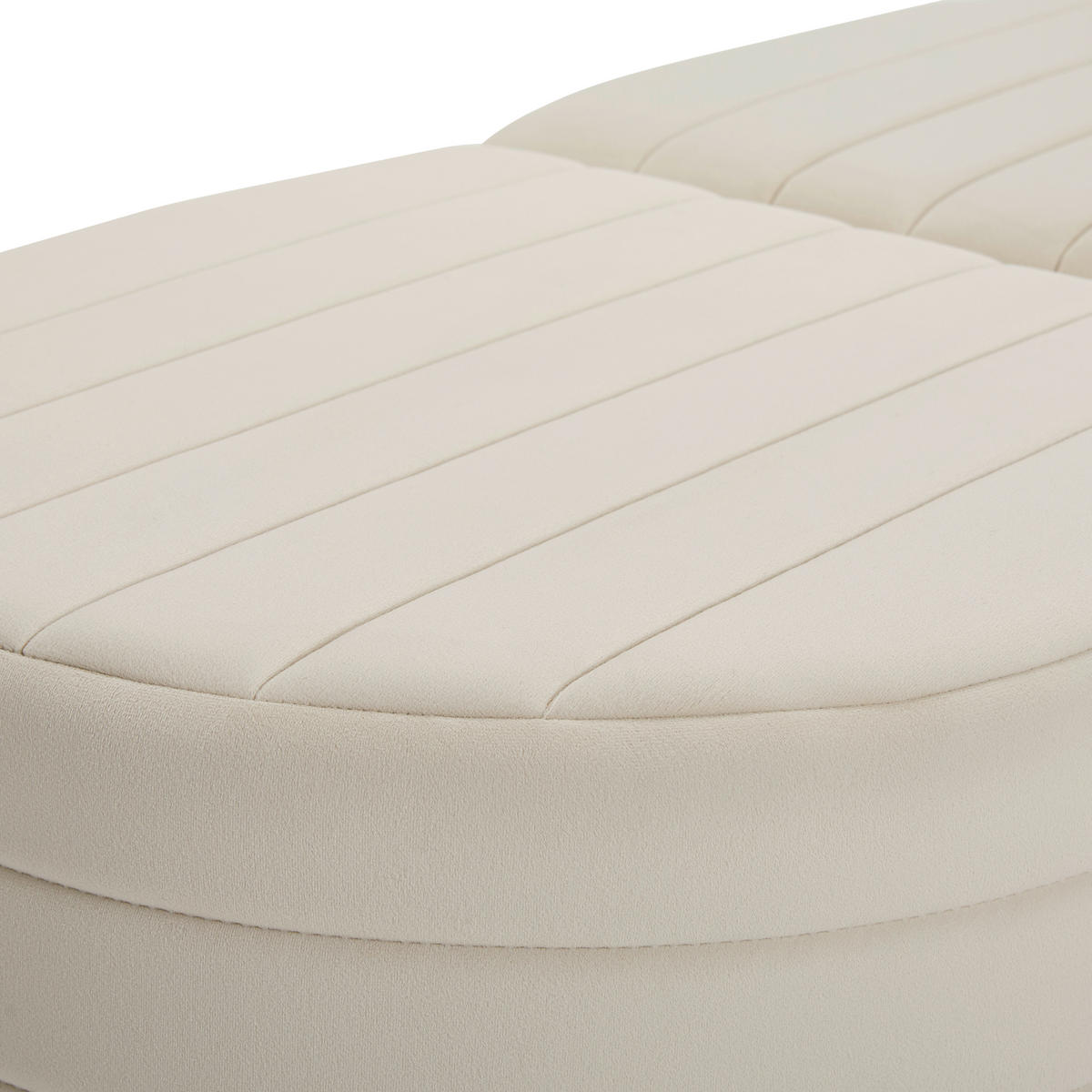HOCKERBANK in Textil, Holzwerkstoff Beige  - Beige/Weiß, Design, Holzwerkstoff/Textil (50/50/44/44/50/50cm) - MID.YOU