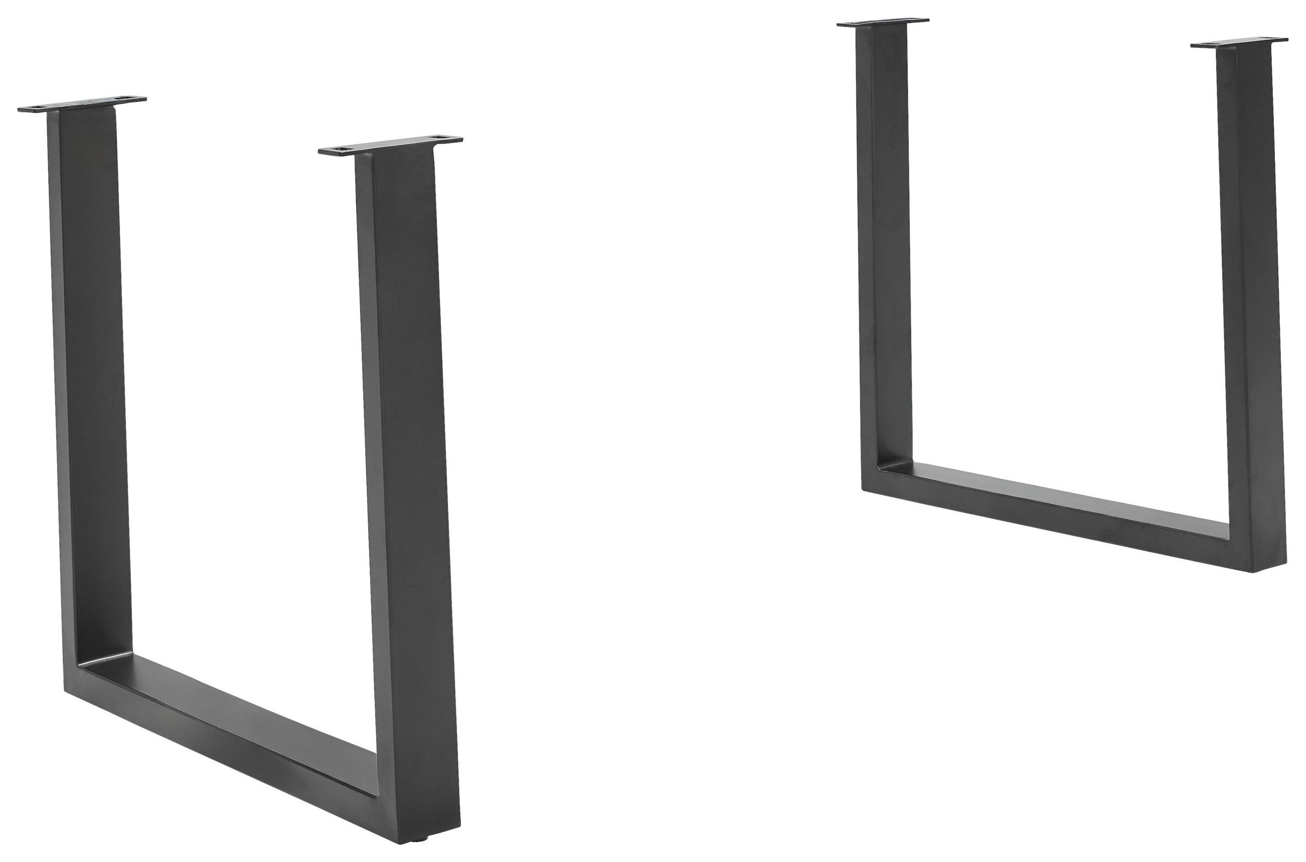 TISCHGESTELL Dunkelgrau  - Dunkelgrau, Design, Metall (78/8/73cm) - Valdera