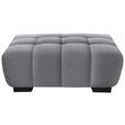 HOCKER in Textil Grau  - Schwarz/Grau, KONVENTIONELL, Textil/Metall (106/40/72cm) - Hom`in