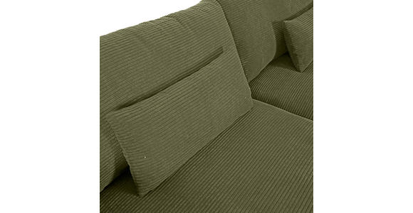 BIGSOFA Cord Dunkelgrün  - Dunkelgrün/Schwarz, KONVENTIONELL, Kunststoff/Textil (260/66/115cm) - Carryhome