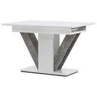 ESSTISCH in Holzwerkstoff 120/80/76 cm  - Weiß/Grau, Design, Holz/Holzwerkstoff (120/80/76cm) - Livetastic