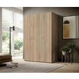 DREHTÜRENSCHRANK  in Sonoma Eiche  - Alufarben/Sonoma Eiche, KONVENTIONELL, Holzwerkstoff/Kunststoff (121/176/51cm) - Carryhome