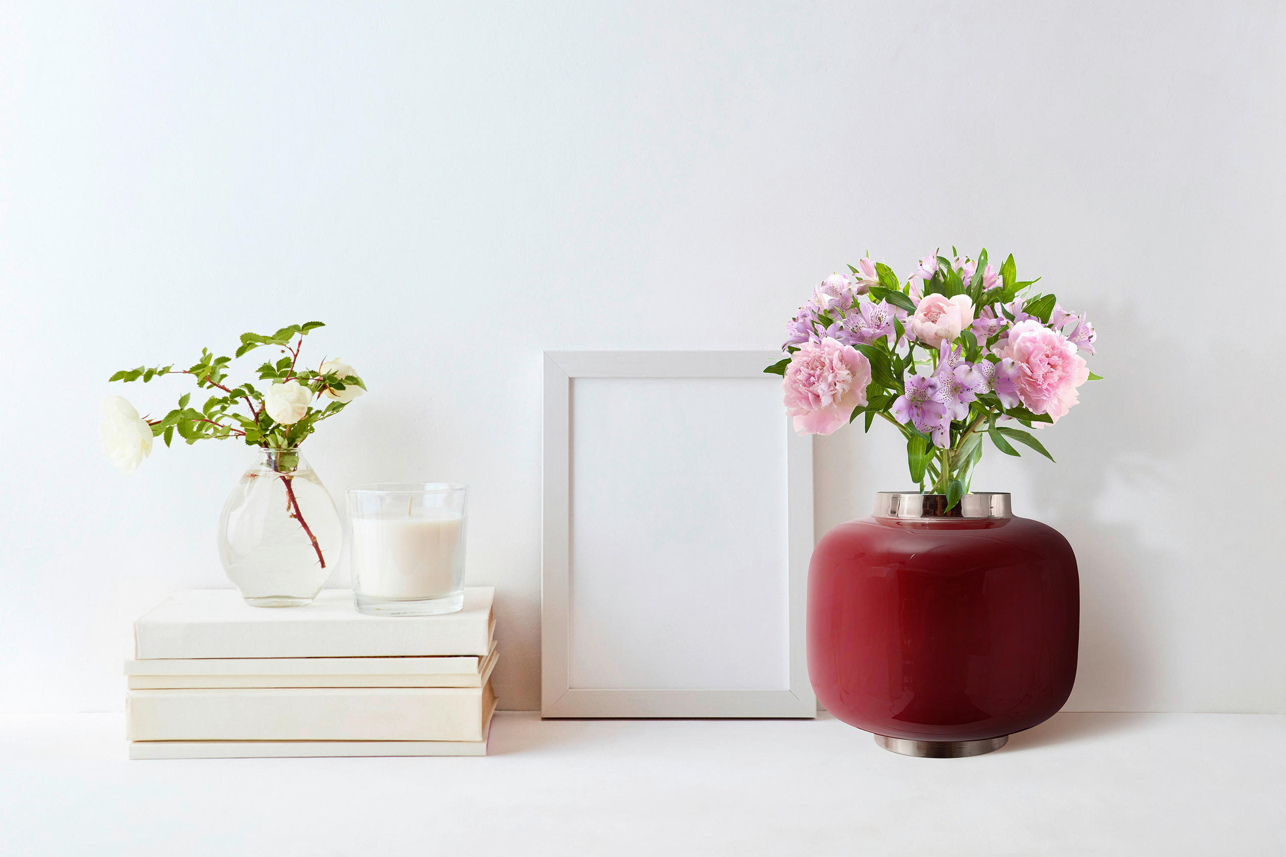 VASE  - Pflaume/Silberfarben, Trend, Metall (20/20/19cm) - Kayoom