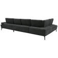 WOHNLANDSCHAFT in Webstoff Anthrazit  - Anthrazit/Schwarz, Design, Textil/Metall (208/354/157cm) - Dieter Knoll