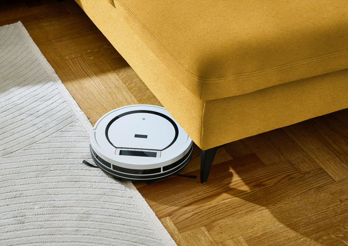 WOHNLANDSCHAFT  in Chenille Currygelb  - Currygelb/Schwarz, Design, Textil/Metall (198/364/255cm) - Beldomo Style