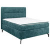 BOXSPRINGBETT 140/200 cm  in Petrol  - Petrol/Schwarz, Design, Textil/Metall (140/200cm) - Esposa