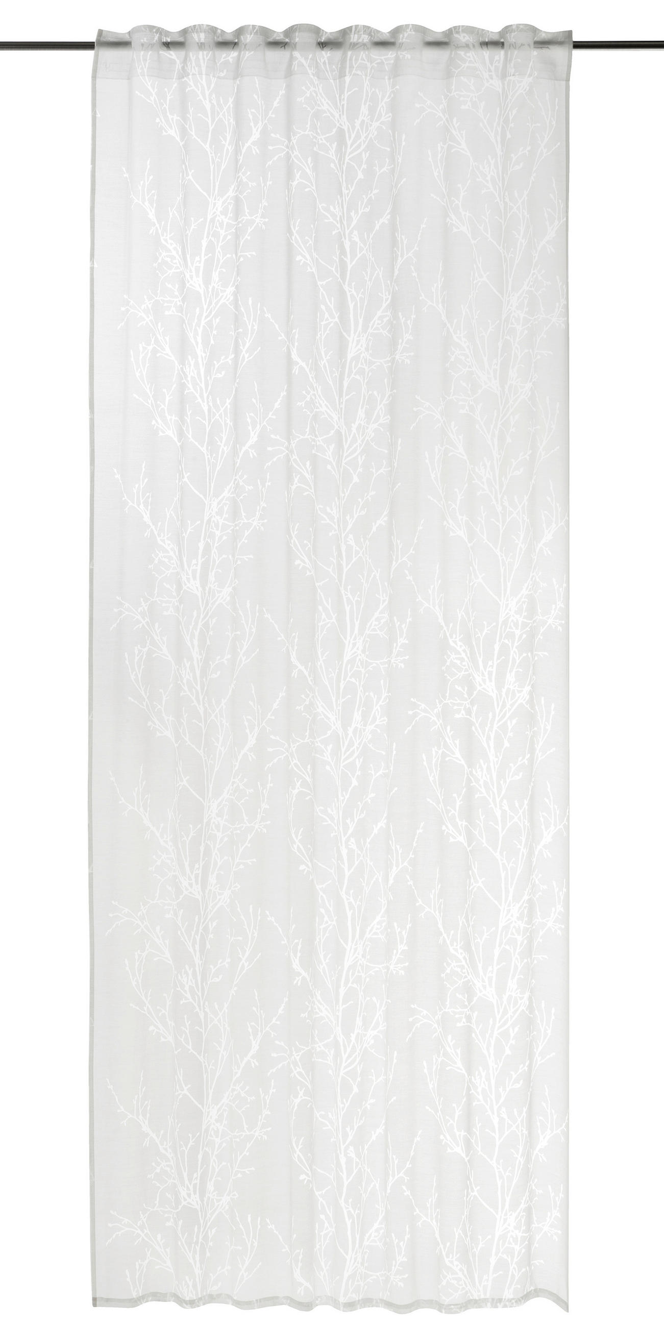 FERTIGVORHANG  halbtransparent   140/255 cm 2 Stück  - Weiß, Basics, Textil (140/255cm)