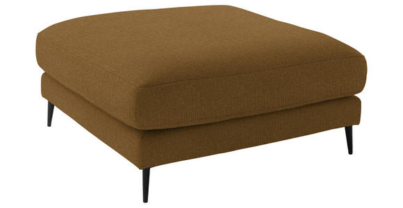HOCKER in Textil Goldfarben  - Goldfarben/Schwarz, Design, Textil/Metall (120/43/90cm) - Dieter Knoll