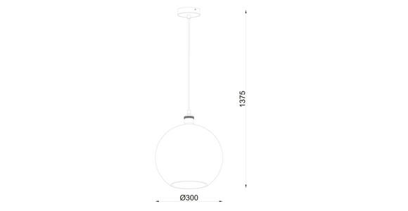 HÄNGELEUCHTE 30/137,5 cm  - Bernsteinfarben, Trend, Glas/Metall (30/137,5cm) - Novel