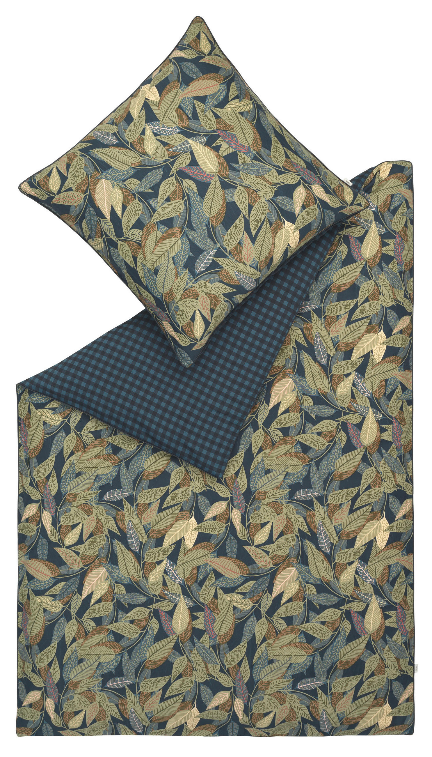 WENDEBETTWÄSCHE E-Macy Satin  - Blau/Braun, Basics, Textil (155/220cm) - Esprit