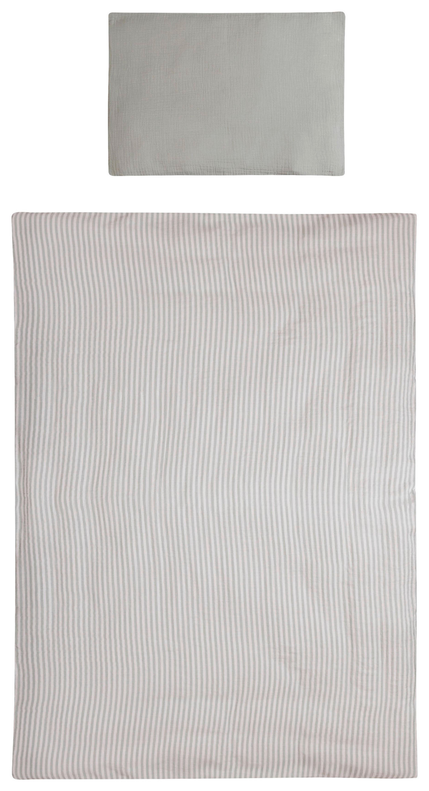 DEČJA POSTELJINA Musselin Streifen 100/135 cm muslin zelena  - zelena, Osnovno, tekstil (100/135cm) - Patinio