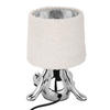 ASZTALI LÁMPA - krómszínű/ezüstszínű, Design, textil/kerámia (16/15/24cm) - Novel