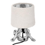 TISCHLEUCHTE 16/15/24 cm   - Chromfarben/Silberfarben, Design, Keramik/Textil (16/15/24cm) - Novel