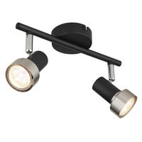 SPOTLIGHT MASON 25/8,5/11,8 cm   - kromfärg/svart, Design, metall (25/8,5/11,8cm) - Globo