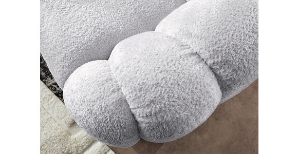 BIGSOFA in Chenille Hellgrau  - Hellgrau/Schwarz, KONVENTIONELL, Kunststoff/Textil (248/78/112cm) - Carryhome