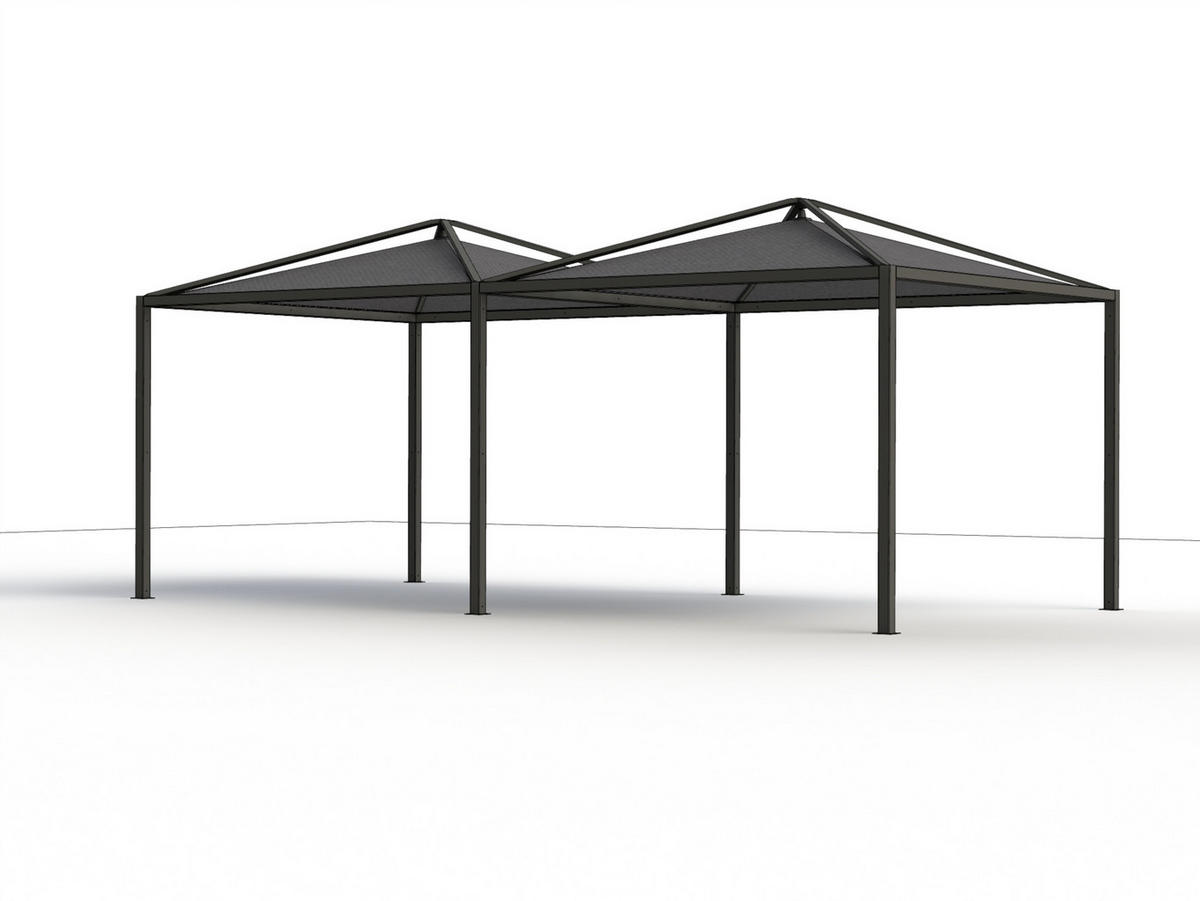 PAVILLON-ERWEITERUNG 315,2/301/307,6 cm Aluminium  - Anthrazit, Basics, Metall (315,2/301/307,6cm) - Siena Garden