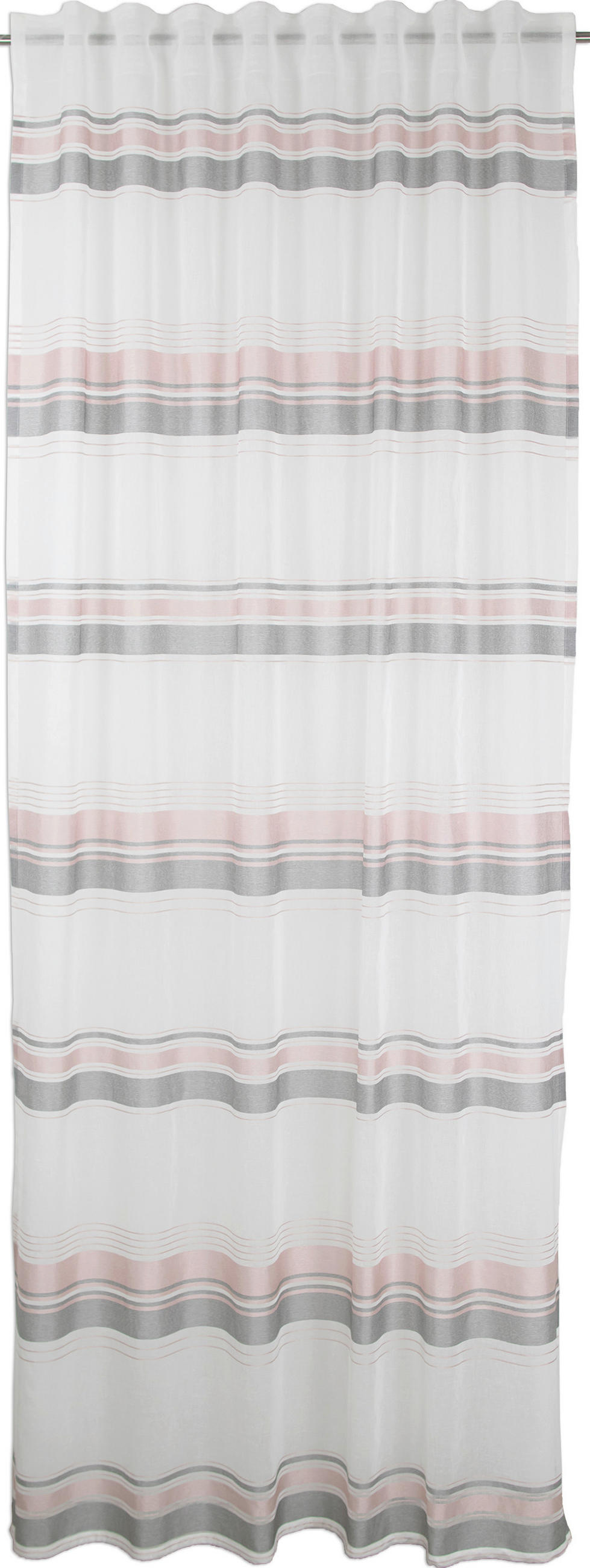 FERTIGVORHANG  halbtransparent   140/245 cm  - Hellrosa/Silberfarben, Basics, Textil (140/245cm)