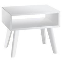 NACHTKÄSTCHEN 50/42/41 cm  in massiv Buche Weiß  - Weiß, Design, Holz (50/42/41cm) - Hasena