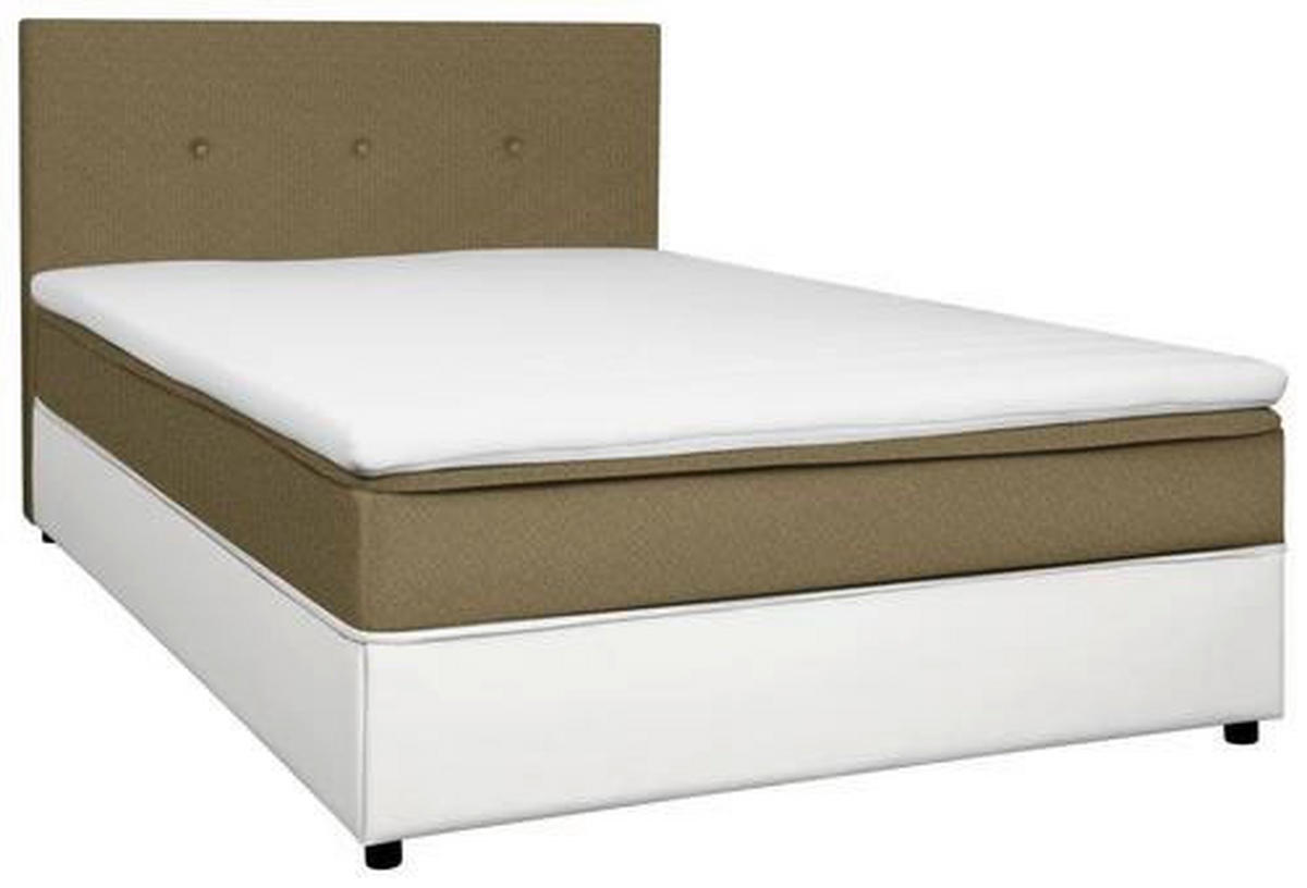 BOXBETT 160/200 cm  in Gelb, Weiss  - Weiss/Gelb, Konventionell, Holz/Textil (160/200cm) - Carryhome