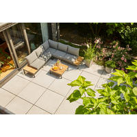 LOUNGEGARNITUR 15-teilig   252/84/252 cm Teakholz massiv Aluminium  - Anthrazit/Grau, KONVENTIONELL, Holz/Textil (252/84/252cm) - Siena Garden