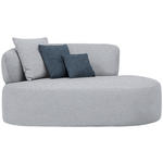 RÉCAMIERE in Chenille Blau, Grau  - Blau/Schwarz, MODERN, Kunststoff/Textil (166/86/105cm) - Hom`in