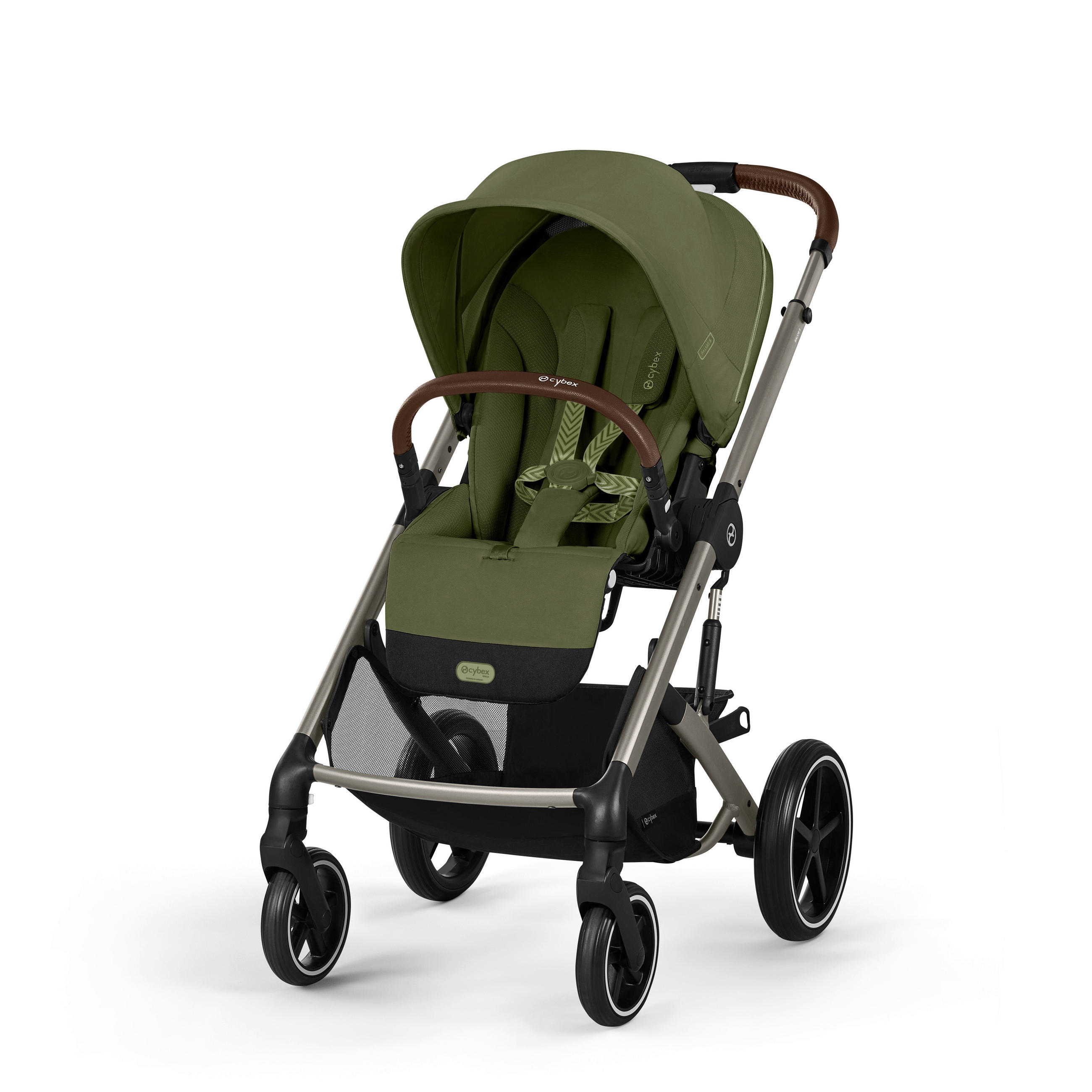 KINDERWAGEN  Balios S Lux  Moss Green  - Taupe/Waldgrün, Basics, Textil/Metall (87/60/108cm) - cybex GOLD