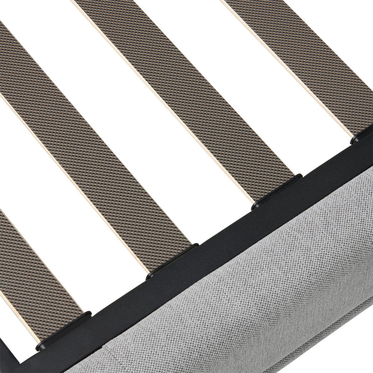 POLSTERBETT 180/200 cm  in Grau  - Schwarz/Grau, Modern, Holz/Textil (180/200cm) - Livetastic