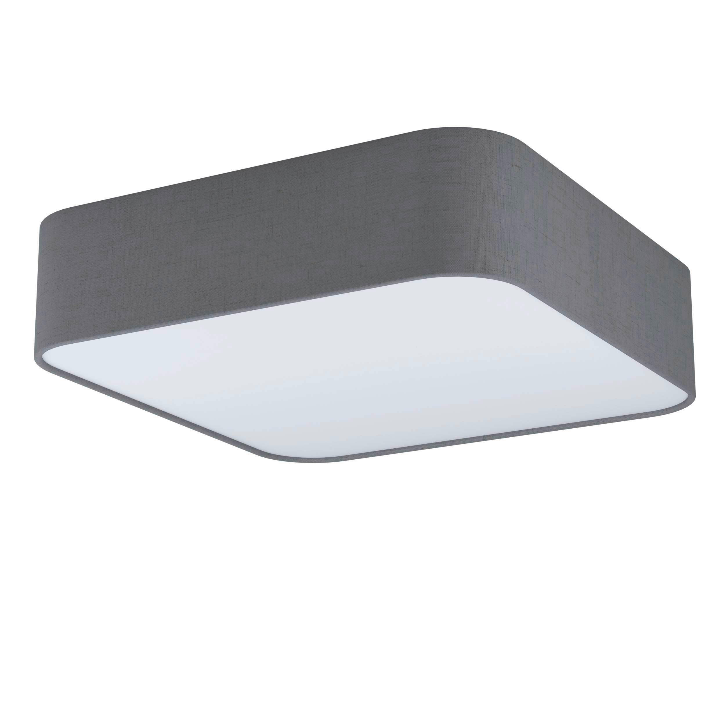 DECKENLEUCHTE    57,5/57,5/16,5 cm  - Weiss/Grau, Basics, Kunststoff/Textil (57,5/57,5/16,5cm) - Eglo