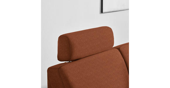 ECKSOFA  in Webstoff Orange  224/165 cm  - Schwarz/Orange, KONVENTIONELL, Kunststoff/Textil (224/165cm) - Xora