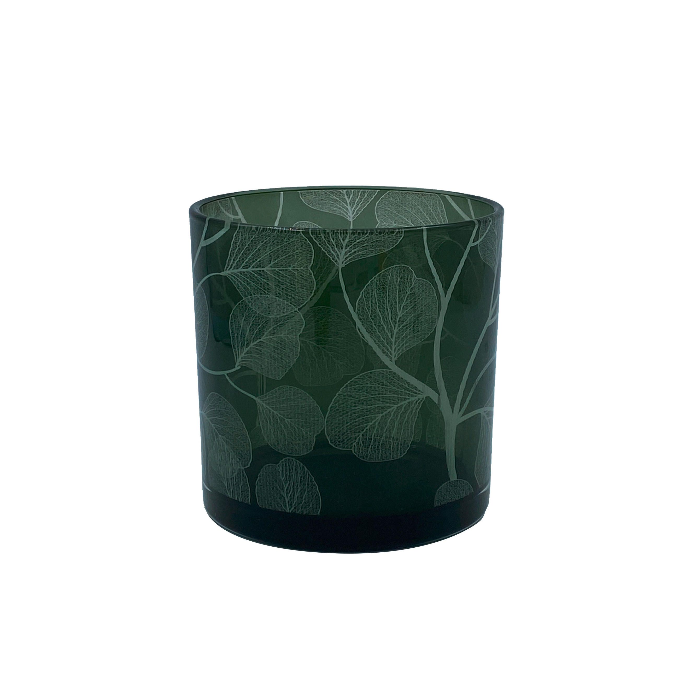 VÄRMELJUSGLAS  - vit/grön, Natur, glas (8,8/10cm) - Ambia Home