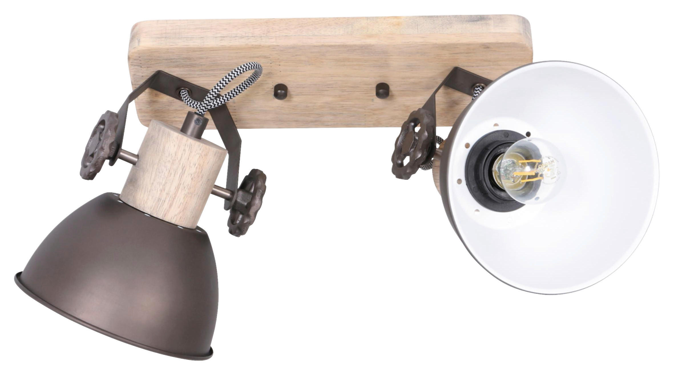 DECKENSPOTS 32/19/17 cm - Anthrazit, Trend, Holz/Metall (32/19/17cm)