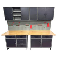 WERKZEUGWAND  - Schwarz, MODERN, Holz/Metall (240cm) - Prestige Home