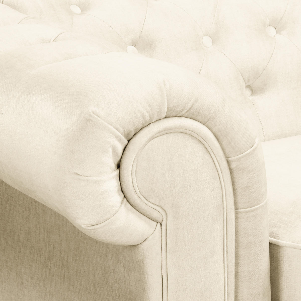 ECKSOFA Mikrofaser Creme  - Creme/Braun, Design, Holz/Textil (284/182cm) - P & B