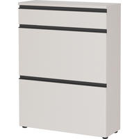 SCHUHSCHRANK Beige  - Beige/Schwarz, Design, Holzwerkstoff/Kunststoff (80/107/29cm) - MID.YOU