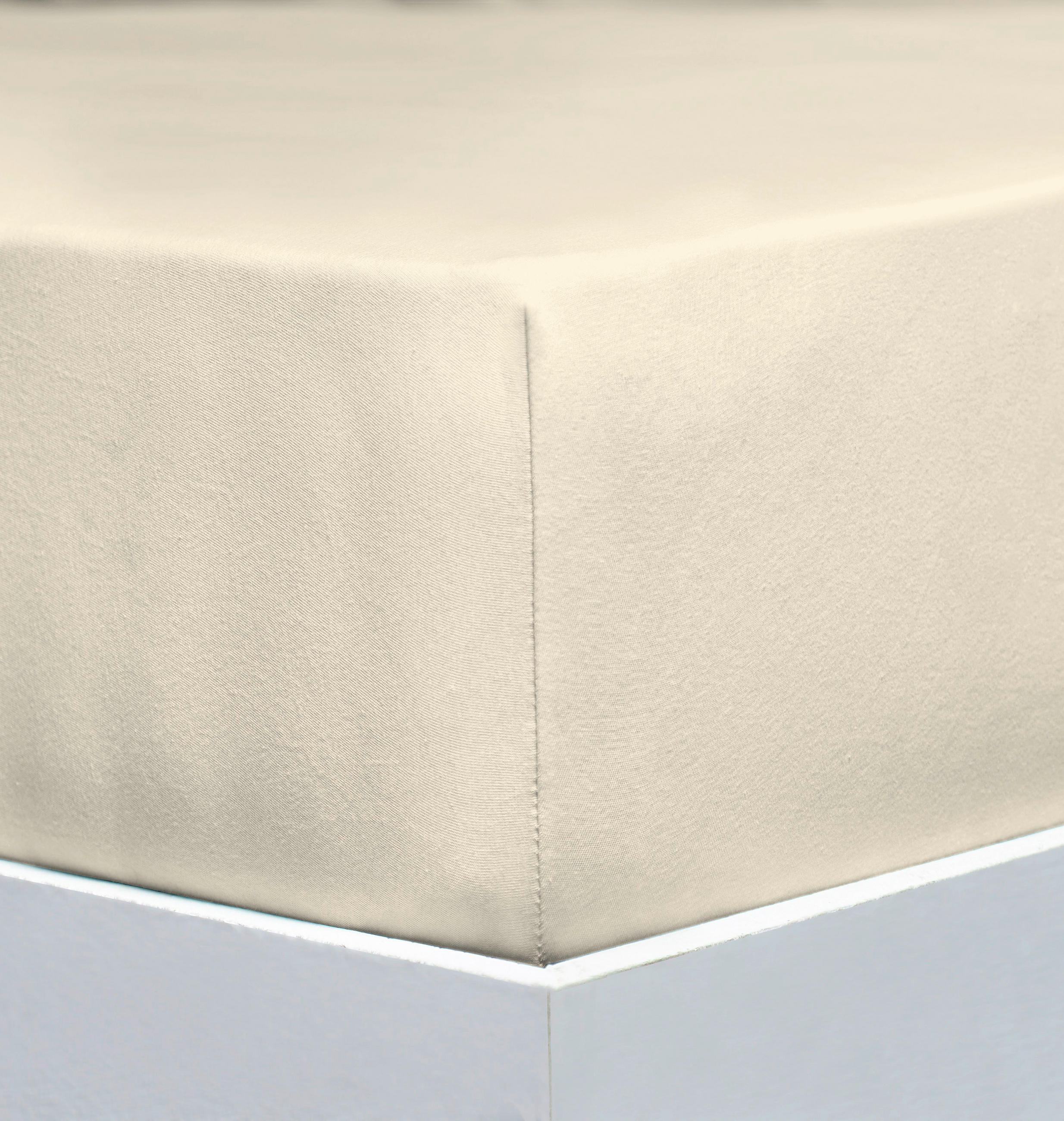 SPANNLEINTUCH 180-200/200-220 cm Jersey  - Alabasterfarben, Basics, Textil (180-200/200-220cm) - Florella