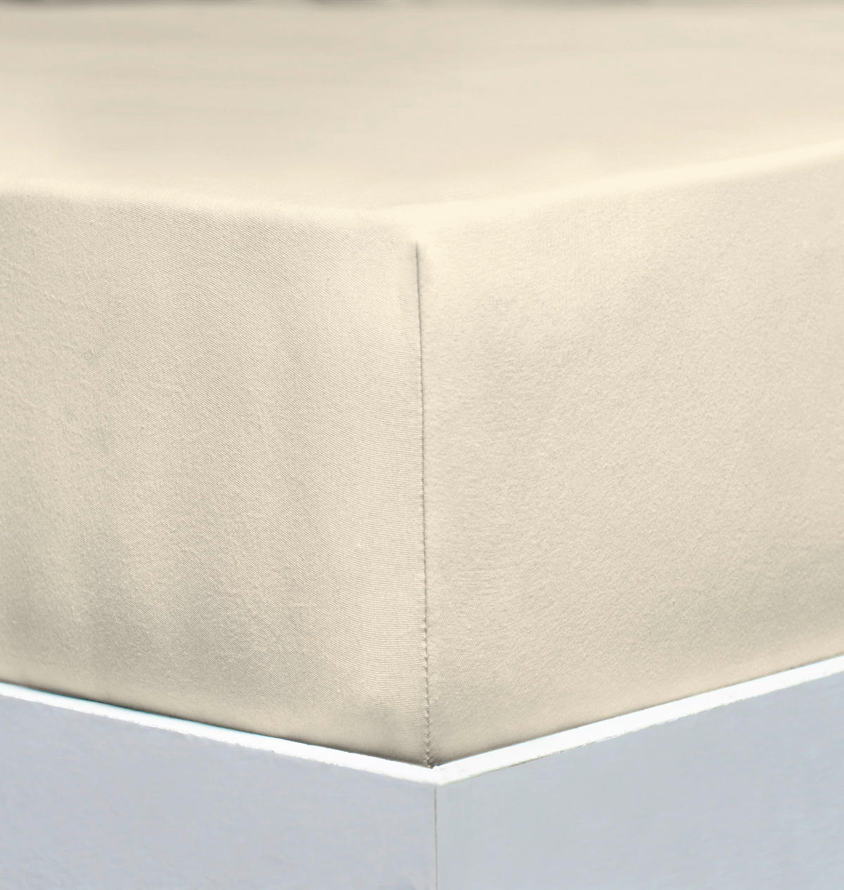 SPANNLEINTUCH 90-100/200-220 cm Jersey  - Alabasterfarben, Basics, Textil (90-100/200-220cm) - Florella